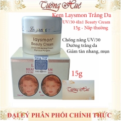 Kem Laysmon Dưỡng Trắng Da UV/30 4 In 1 Beauty Cream - 15g - Nắp thường
