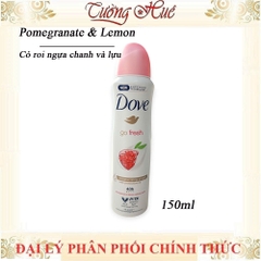 Xịt Khử Mùi Dove Nữ Anti Perspirant Nhiều Mùi 150ml (Có Lựa Chọn)