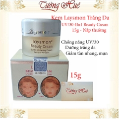 Kem Laysmon Dưỡng Trắng Da UV/30 4 In 1 Beauty Cream - 15g - Nắp thường