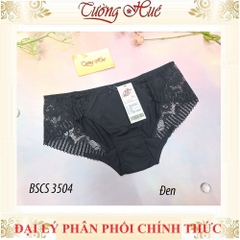 Quần Lót Nữ Bon Bon BSCS 3504 Lưng Vừa Trơn Phối Viền Ren Hoa.