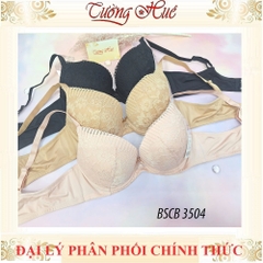 Áo lót nữ Bon Bon BSCB 3504 Có Gọng Phối Ren Đệm Mút 3cm.