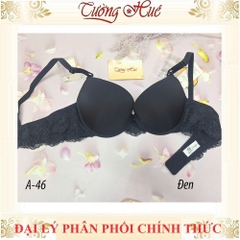 Áo lót nữ Lamagie A-46 Có Gọng Trơn Phối Ren Lưng Mút Nâng Vừa 2.5cm.
