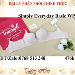 Áo lót nữ Triumph Simply Everyday Basic WP trơn mút mỏng lưng bảng to.