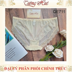 Quần Lót Nữ Thun Lạnh Escanté QE711 Lưng Vừa Lưới Viền Ren Co Dãn Thoáng Mát