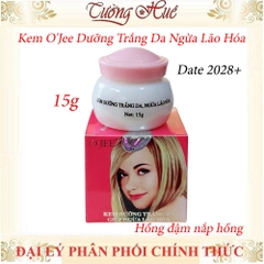 Kem O'Jee Dưỡng Trắng Da Ngừa Lão Hóa - 15g - Nắp Hồng
