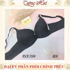 Áo lót nữ Bon Bon BSCB 3504 Có Gọng Phối Ren Đệm Mút 3cm.