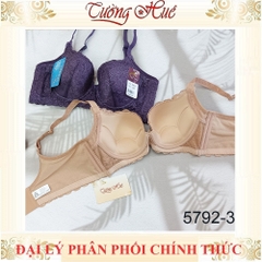 Áo lót nữ Đài Loan Iway 5792-3 Áo lót mút mỏng có gọng phối ren lưng bản to 3 móc cài.