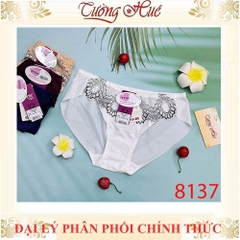 Quần lót nữ annie 8137 quần lót phối ren lưng vừa.