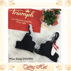 SALE SALE SALE - Áo lót nữ Triumph Miss Sexy 02 WHU áo ngực xẻ V sâu.