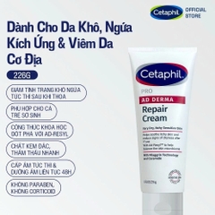 Kem Làm DỊu Phục Hồi Da Khô Kích Ứng Viêm Da Cơ Địa Cetaphil Pro AD Derma Repair Cream 226g