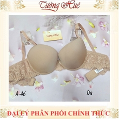 Áo lót nữ Lamagie A-46 Có Gọng Trơn Phối Ren Lưng Mút Nâng Vừa 2.5cm.