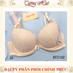 Áo lót nữ Bon Bon BV35160 mút mỏng phối ren dây vai có họa tiết có gọng