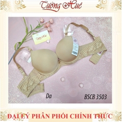 Áo lót nữ Bon Bon BSCB 3503 áo ngực Có Gọng Trơn Phối Ren Đệm Mút 2cm.