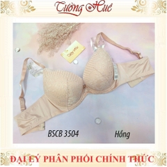 Áo lót nữ Bon Bon BSCB 3504 Có Gọng Phối Ren Đệm Mút 3cm.