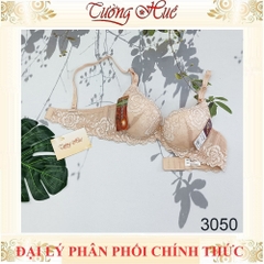 Áo lót nữ Đài Loan Iway 3050 Áo lót nâng ngực có gọng mút đúc dày~3cm phối ren lưới.