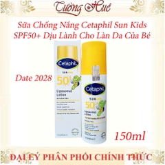 Sữa Chống Nắng Cetaphil Sun Kids SPF50+ Dịu Lành Cho Làn Da Của Bé - 150ml