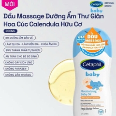 Dầu Dưỡng Ẩm Cetaphil Baby Moisturising Baby Oil With Organic Calendula 200ml