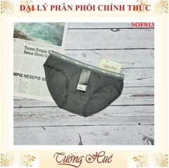 Quần Lót Tam Giác Nam Sovitex SOF013 Cotton Màu Trơn Lưng Bảng Nhỏ In Chữ