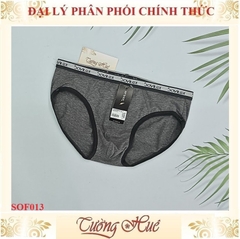 Quần Lót Tam Giác Nam Sovitex SOF013 Cotton Màu Trơn Lưng Bảng Nhỏ In Chữ