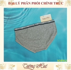 Quần Lót Tam Giác Nam Sovitex SOF013 Cotton Màu Trơn Lưng Bảng Nhỏ In Chữ
