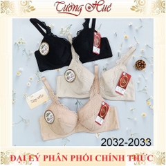 Áo Lót Nữ Đài Loan Aseity 2032-2033 Có Gọng Phối Ren Không Mút Có Cúp B-C.