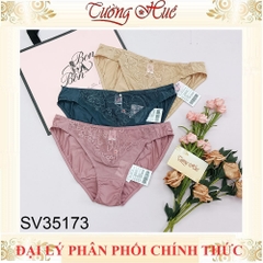 Quần lót nữ Bon Bon SV35173 trơn lưng thấp thun lạnh phối ren.