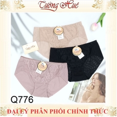Quần lót nữ Lamagie Q776 Ren Phối Lưới 2 Lớp Không Viền May Lưng Vừa.
