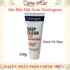 Sữa Rửa Mặt Da Mụn Neutrogena Deep Clean Acne -100g