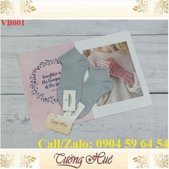 [Ảnh Thật 100%] Tất/Vớ Nữ Cổ Ngắn Trơn Màu Mềm Mại Thoáng Khí Chống Tuột Gót Chống Hôi Chân - VB001