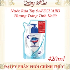 Nước Rửa Tay SAFEGUARD Sạch 99,9% Vi Khuẩn Dịu Nhẹ Cho Da - Túi 420ML