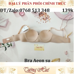 Áo lót nữ Bra Aeon su ép cúp ngang, trơn nâng.