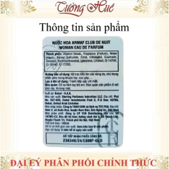 Nước Hoa Nữ Armaf Club De Nuit Woman Eau De Parfum - 105ml