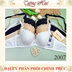 Áo Lót Nữ Aseity 2007 Ren Có gọng Mút Mỏng Bản Lưng Vừa Dây Điều Chỉnh Tháo Rời 2 Móc Cài