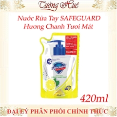 Nước Rửa Tay SAFEGUARD Sạch 99,9% Vi Khuẩn Dịu Nhẹ Cho Da - Túi 420ML