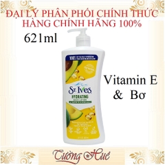 Sữa Dưỡng Thể St. Ives Cấp Ẩm Hydrating Vitamin E & Avocado - 621ml