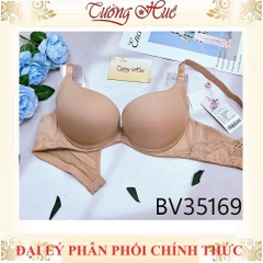 Áo lót nữ Bon Bon Có Gọng Mút Dày 3.5cm Dây Lưng Phối Ren BV35169.
