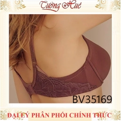 Áo lót nữ Bon Bon Có Gọng Mút Dày 3.5cm Dây Lưng Phối Ren BV35169.
