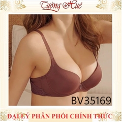 Áo lót nữ Bon Bon Có Gọng Mút Dày 3.5cm Dây Lưng Phối Ren BV35169.