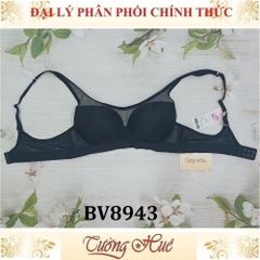 Áo lót nữ Bon Bon BV8943 Không Gọng Mút Mỏng Trơn Phối Lưới.
