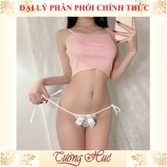 Quần lót nữ C63 ren nơ cột dây hai bên MÀU NGẪU NHIÊN.