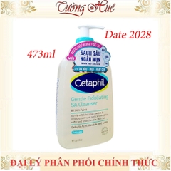 Gel Rửa Mặt Cetaphil Gentle Exfoliating SA Cleanser Cho Da Thiên Dầu, Dễ Mụn, Nhạy Cảm - 473ml/236ml