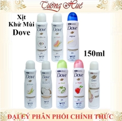 Xịt Khử Mùi Dove Nữ Anti-Perspirant Nhiều Mùi - 150ml (Có Lựa Chọn)
