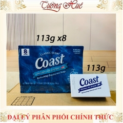 Thùng Xà Phòng Cục Coast Classic Scent 8 Bars (6 Lốc, Lốc 8 Cục, Cục 113g)