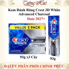 Kem Đánh Răng Crest 3D White Advanced Charcoal - 93g (Có Lựa Chọn)