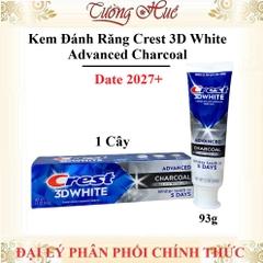 Kem Đánh Răng Crest 3D White Advanced Charcoal - 93g (Có Lựa Chọn)