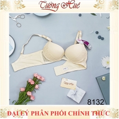 Áo lót nữ annie Bra 8132 B áo ngực nâng phối ren hoa không gọng.