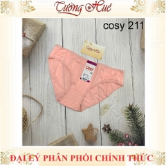 Quần lót nữ Cosy HCE 211 trơn lưng cao vừa.