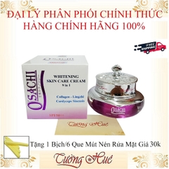 Kem Dưỡng Trắng Da Cao Cấp Osachi 9in1 Tinh Chất Linh Chi Đông Trùng - 20g ( Tặng 1 Bịch/6 Que Mút Rửa Mặt )