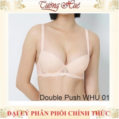 Áo Lót Nữ Triumph Double Push WHU 01  ren mút dày 4cm đệm tháo rời