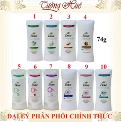 Lăn Khử Mùi Nữ Dove Nhiều Mùi Lựa Chọn - 74g